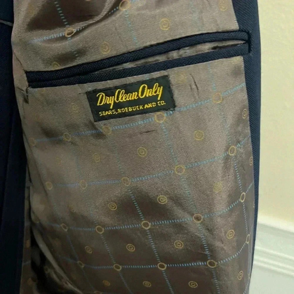 Men Classic Collection Action Separates Blue Blazer Jacket Vintage - Picture 5 of 6